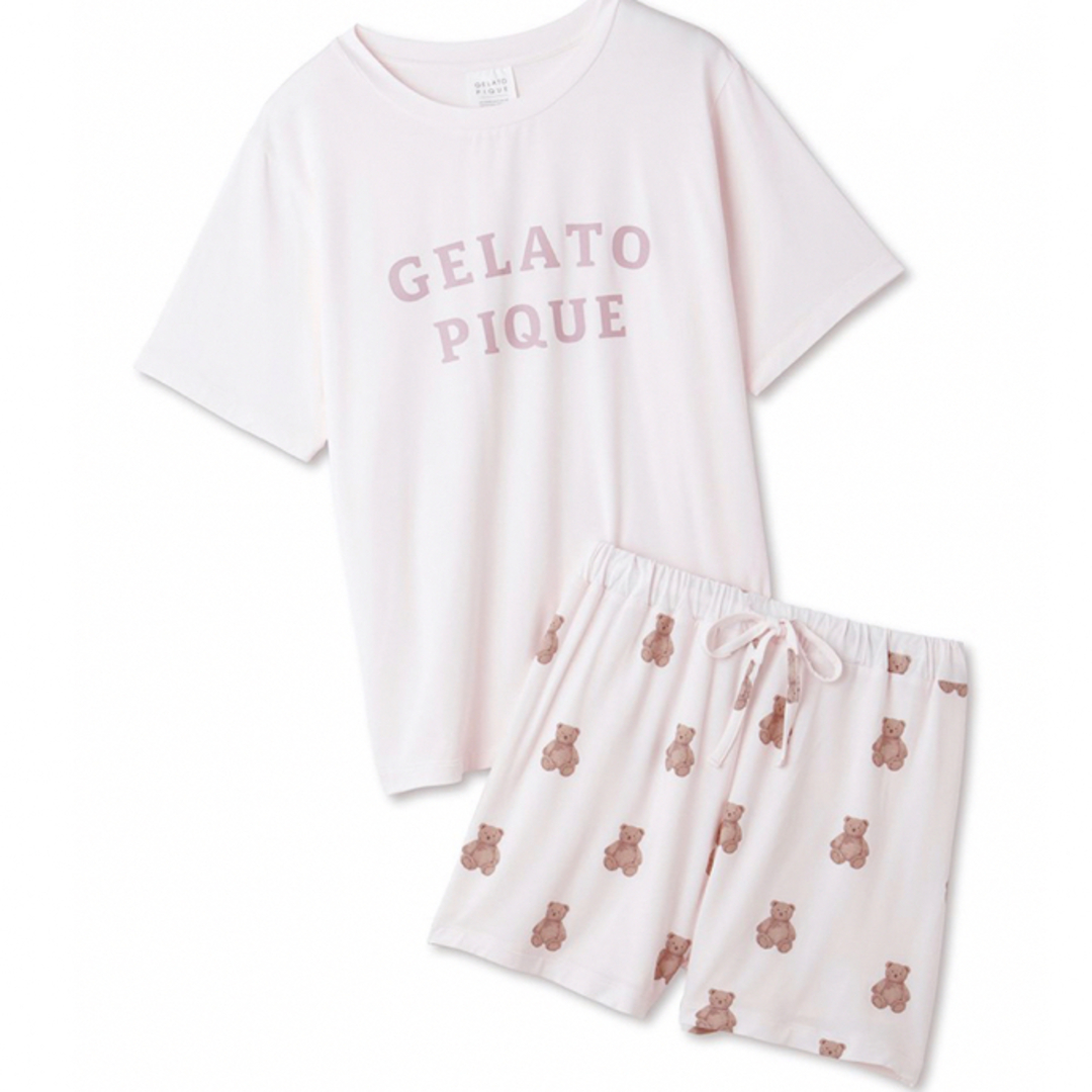 【新品】gelatopique ロゴTシャツ　ベア柄ショートパンツセット