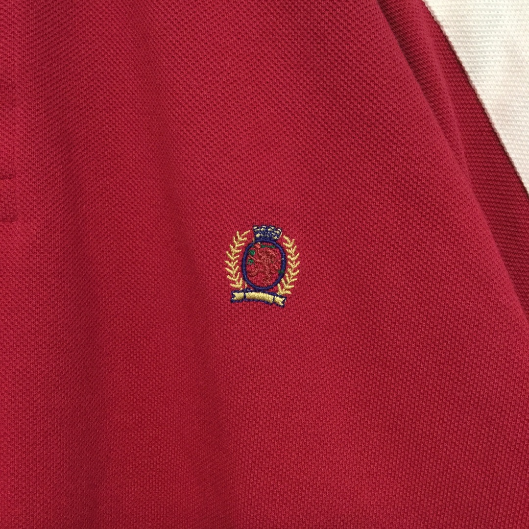 TOMMY HILFIGER s トミーヒルフィガー 旧ロゴ刺繍 半袖ポロ L相当