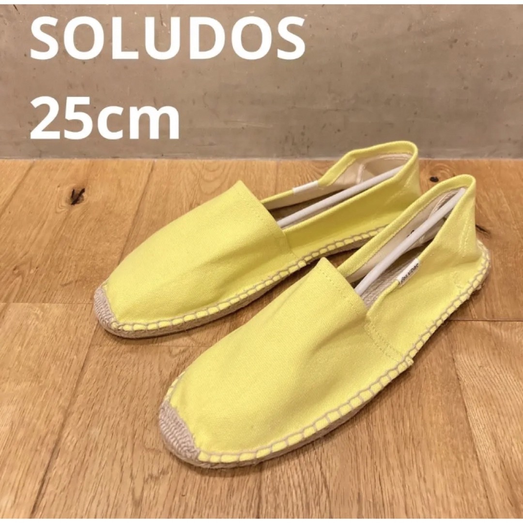 SOLUDOS(ソルドス)の新品送料込み　ソルドス　サンダル　スリッポン　イエロー　  25cm レディースの靴/シューズ(サンダル)の商品写真