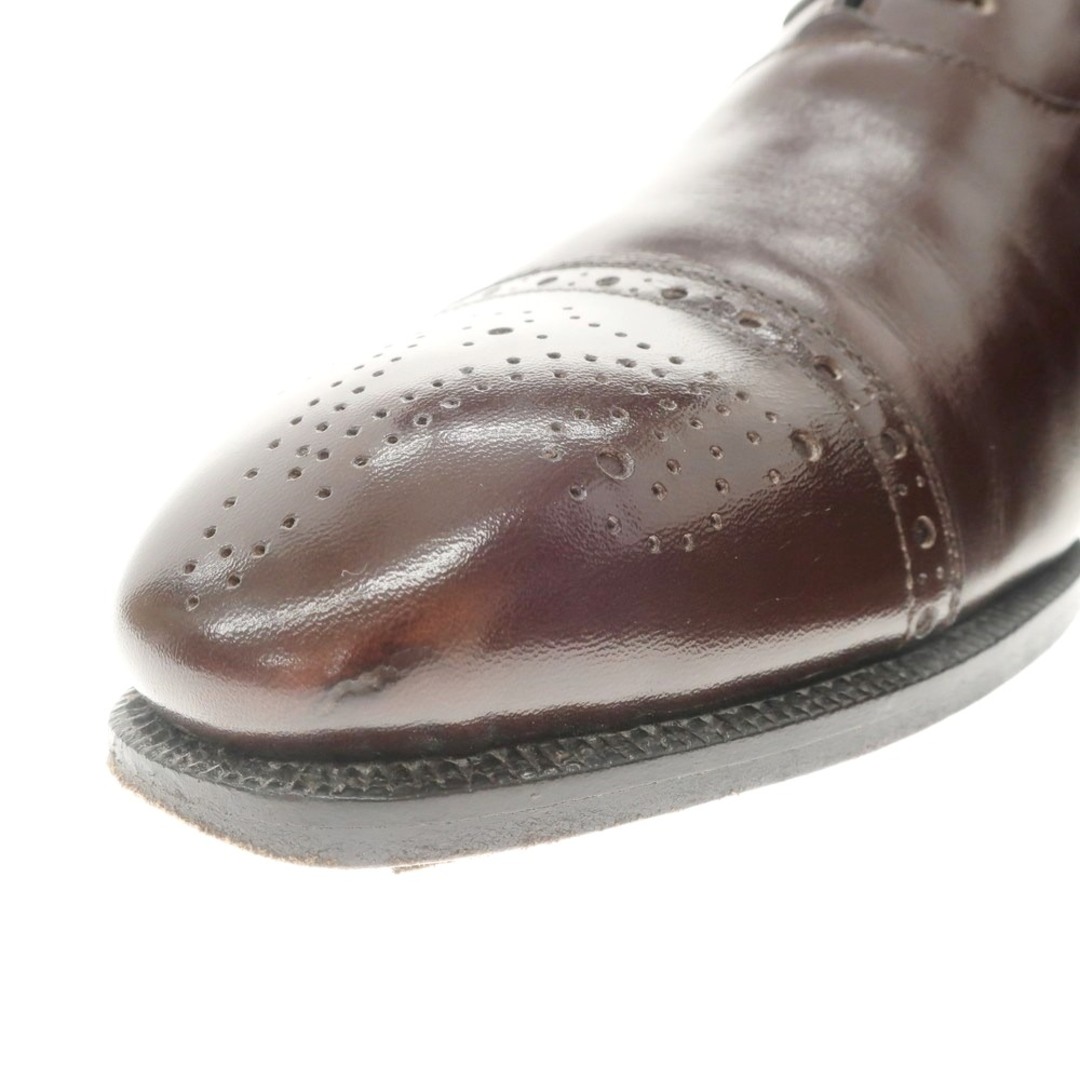【中古】オーベルシー AUBERCY メダリオン ストレートチップ ドレスシューズ ブラウン【サイズ8 1/2】【メンズ】