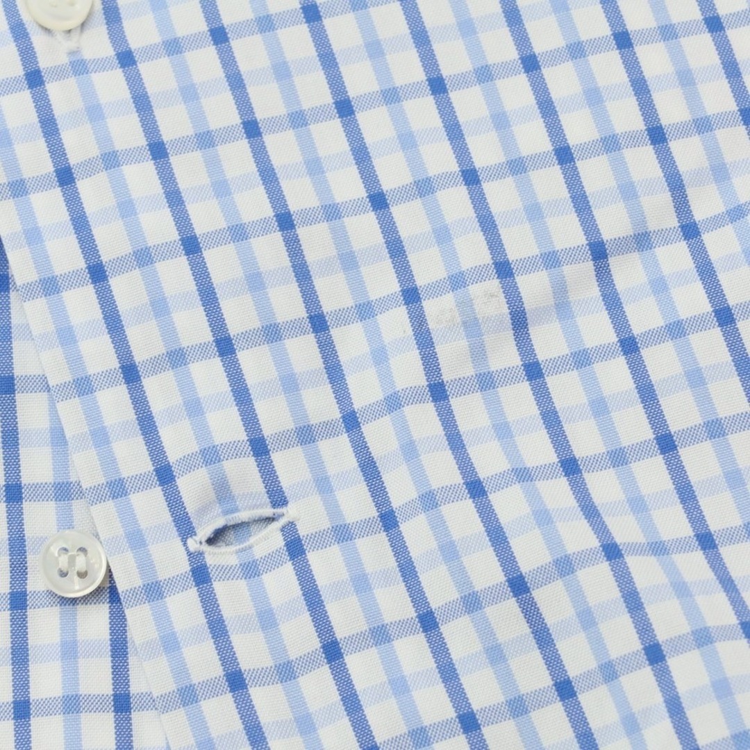 オリアン ORIAN コットン チェック カジュアルシャツ ブルーxホワイト【サイズ43】【メンズ】 3