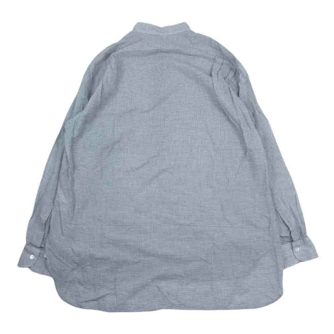 COMOLI コモリ 23SS X01-02012 KHADI コットン プルオーバー チェック 長袖 シャツ グレー系 2【美品】