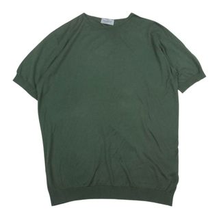 ジョンスメドレー(JOHN SMEDLEY)のJOHN SMEDLEY ジョンスメドレー コットン ニット Tシャツ グリーン系 L【中古】(シャツ)