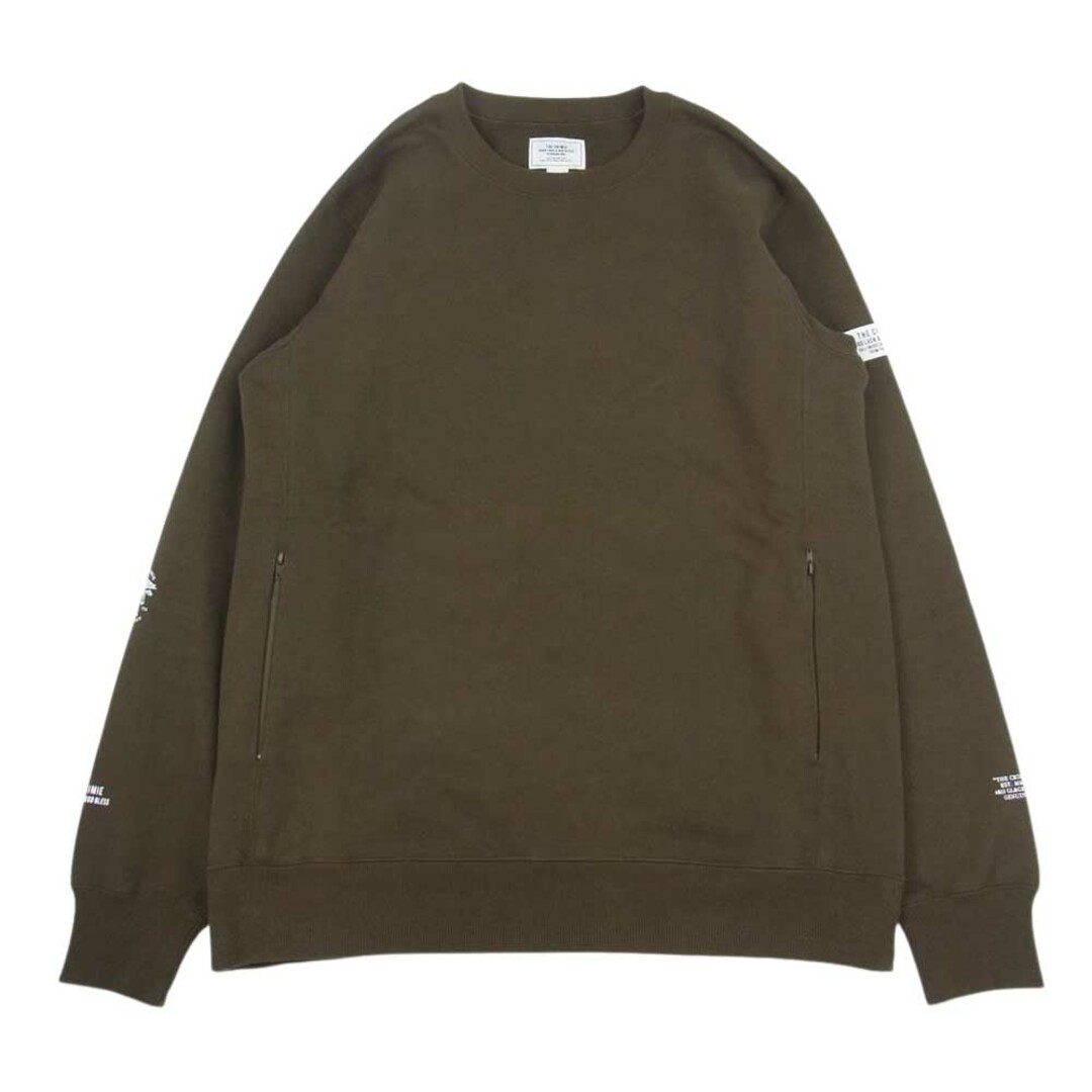 CRIMIE(クライミー)のCRIMIE クライミー CR01-01K5-CL64 GLGB CREW POCKET SWEAT クルー ポケット スウェット カーキ系 XL【中古】 メンズのトップス(スウェット)の商品写真