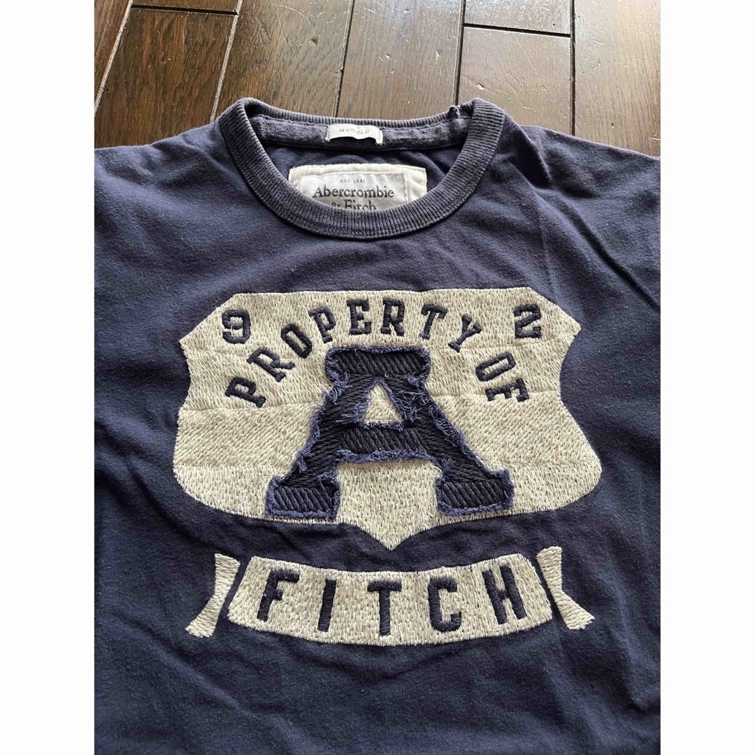 アバクロ新品Abercrombie&Fitch アバクロ フルジップロゴ刺繍フーディ