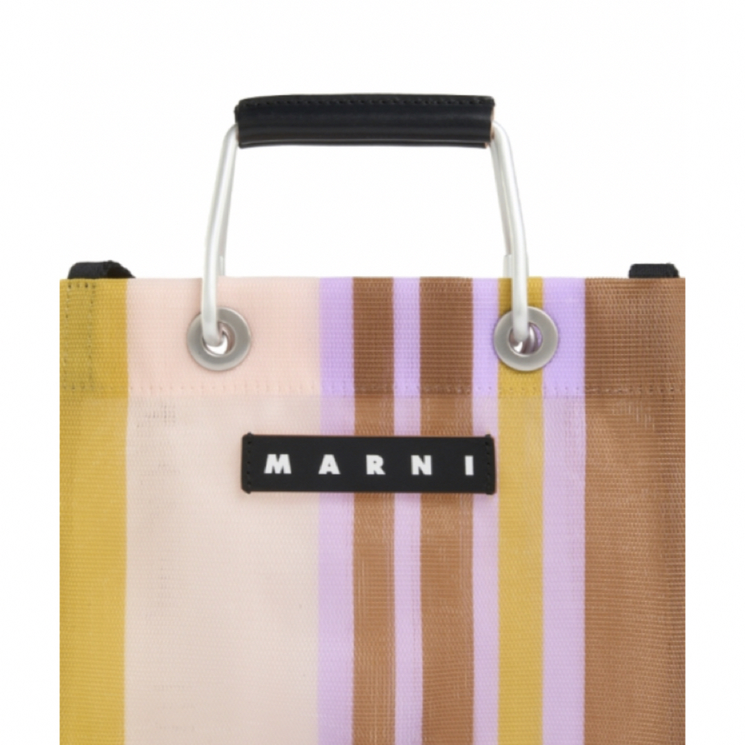 MARNI MARKETマルニ ストライプミニショルダーバッグMARNIレーズン