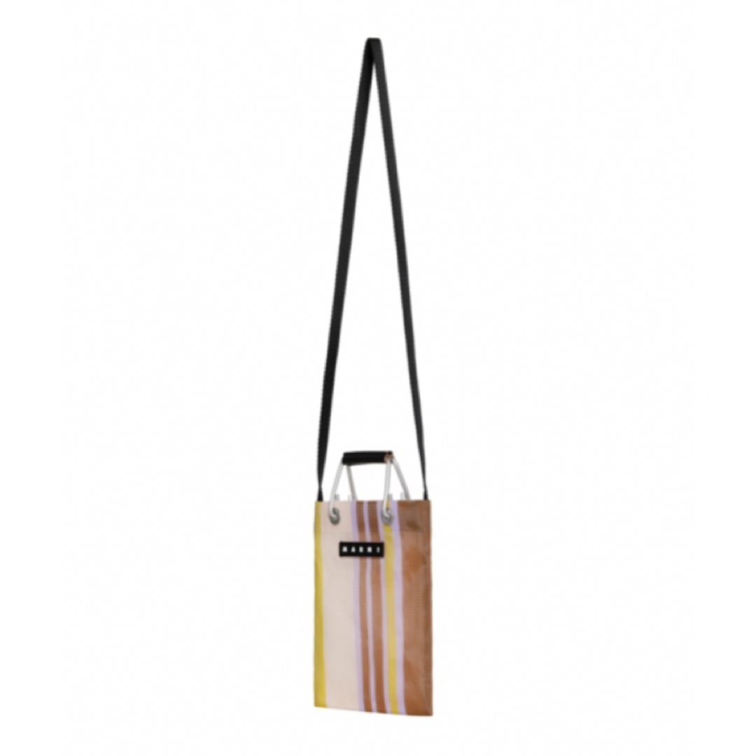 MARNI MARKETマルニ ストライプミニショルダーバッグMARNIレーズン