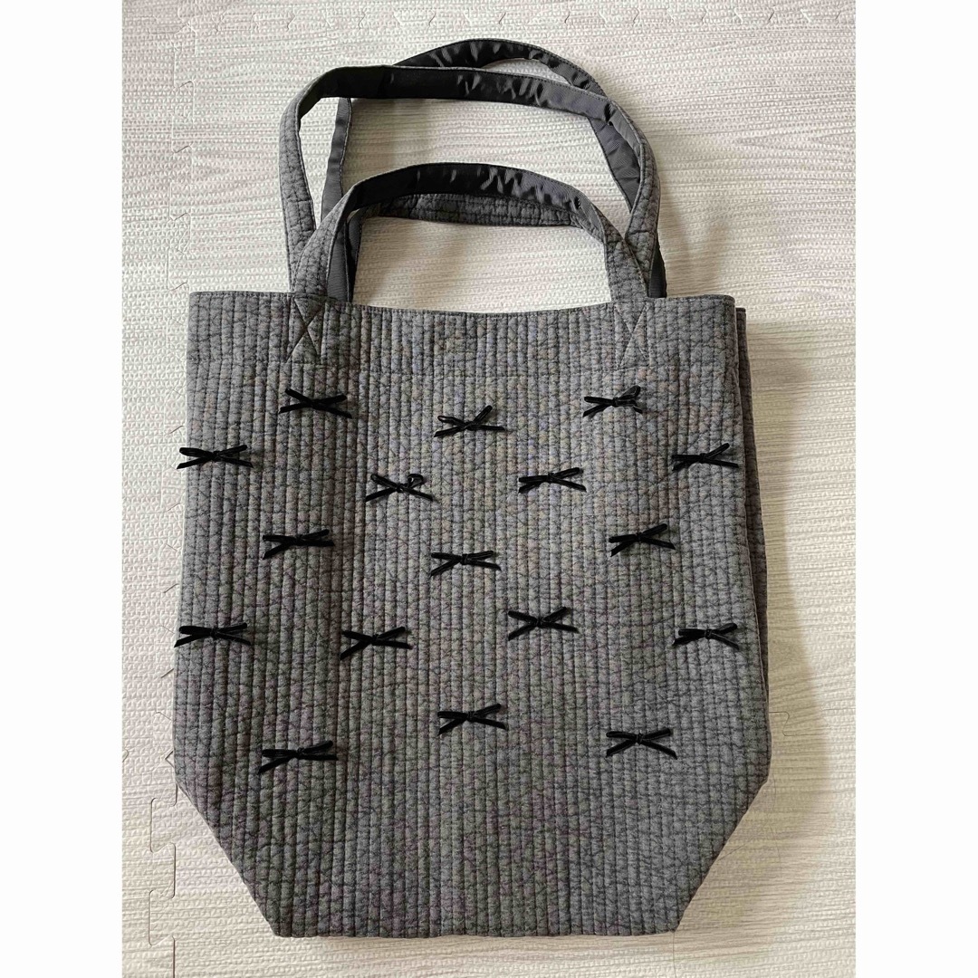 gypsohila picnic bag(M)黒 リボンバッグ 2