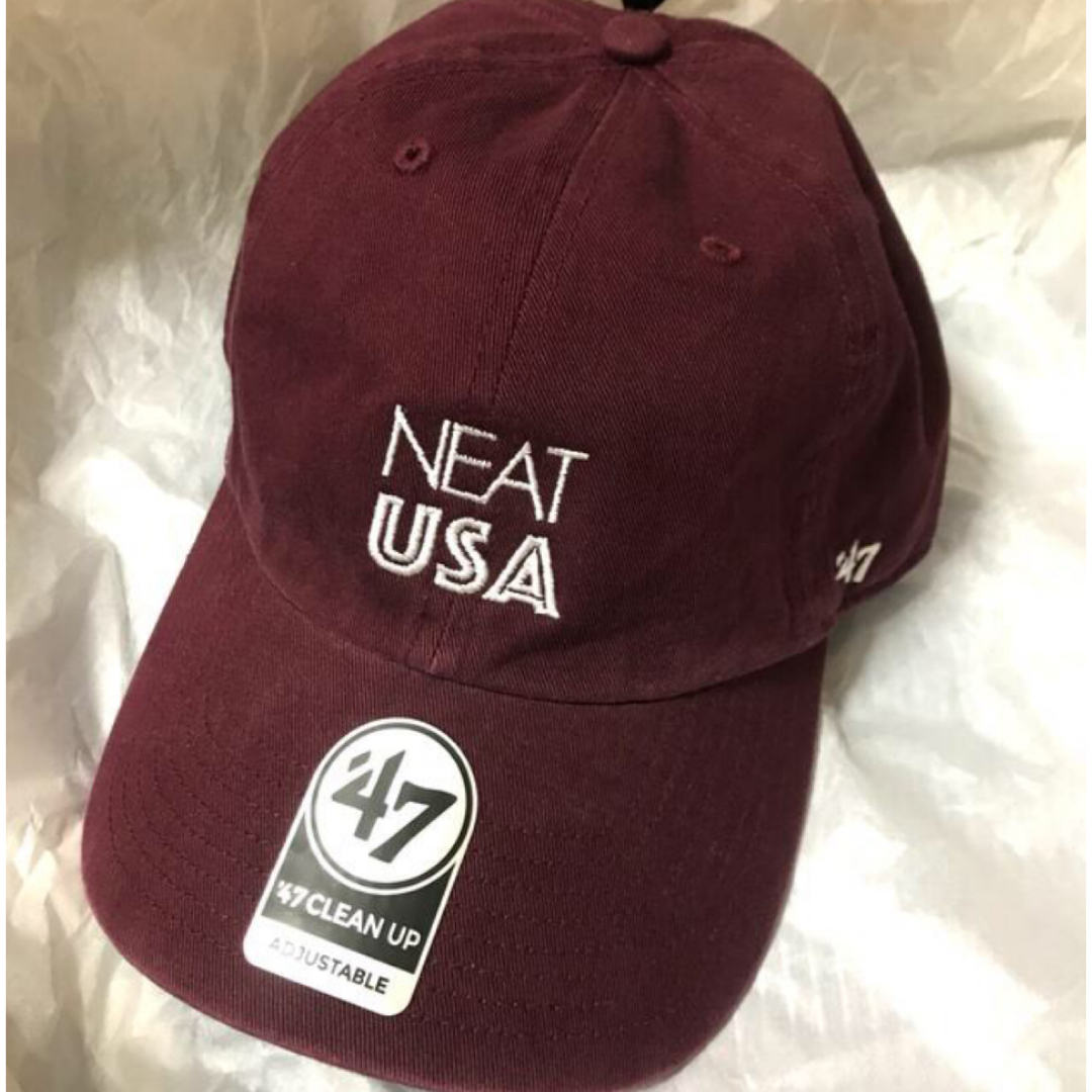 47 NEAT USA エンジ　キャップ　帽子