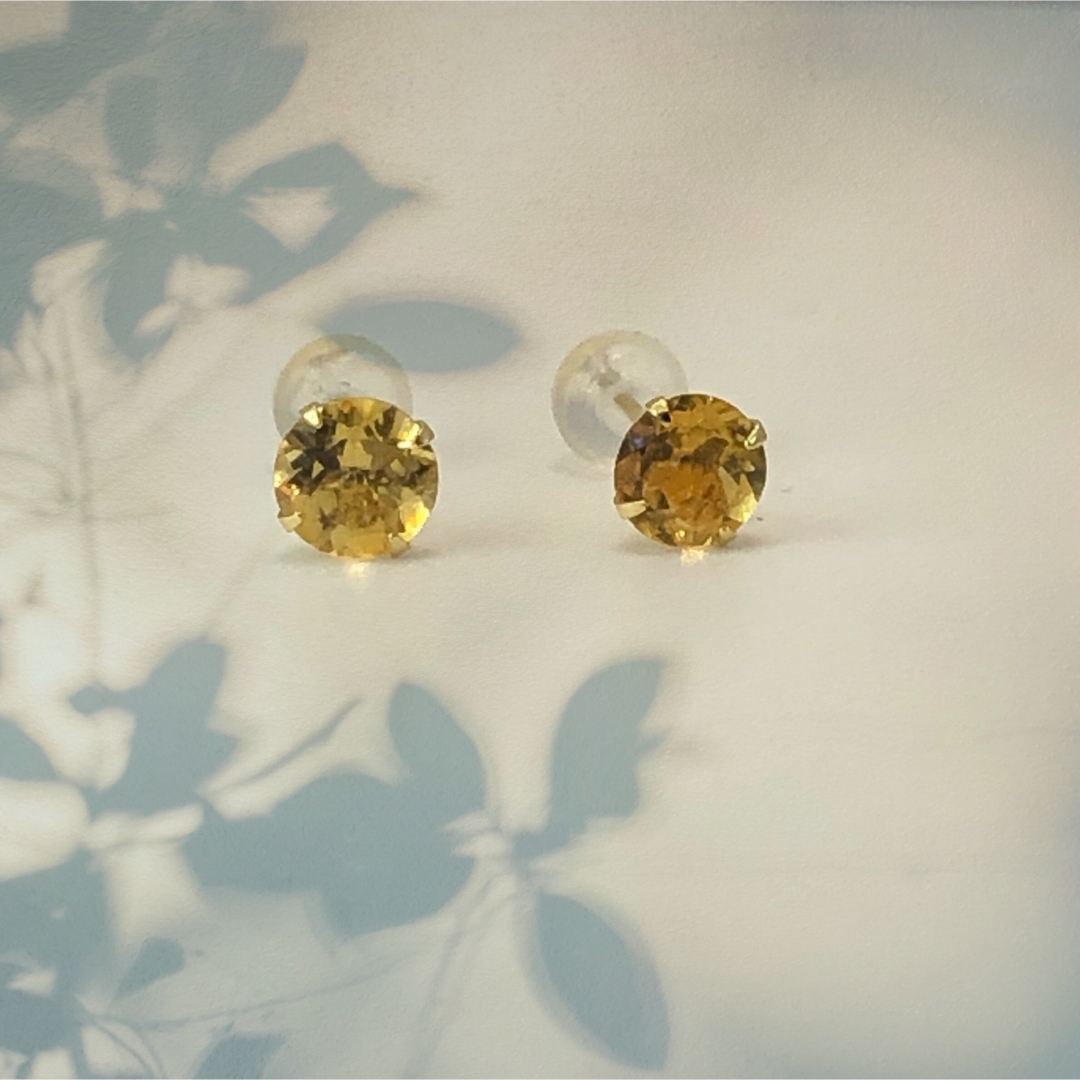 p200b【高級天然石✧】シトリンピアス K14 コート 金運 開運 p200b【高級天然石✧】シトリンピアス K14 コート 金運 開運