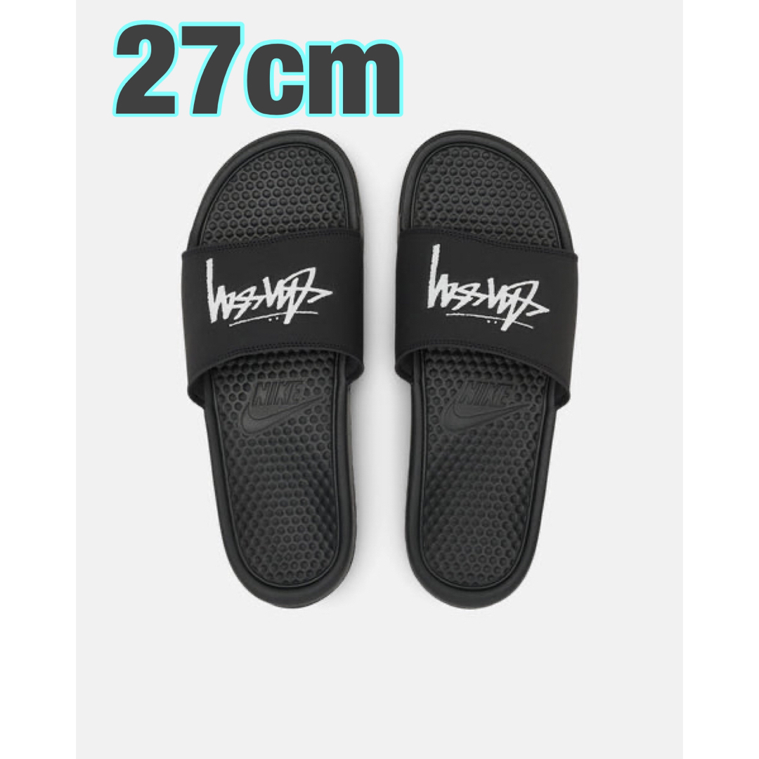 Stussy × Nike Benassi Slide Off Noir