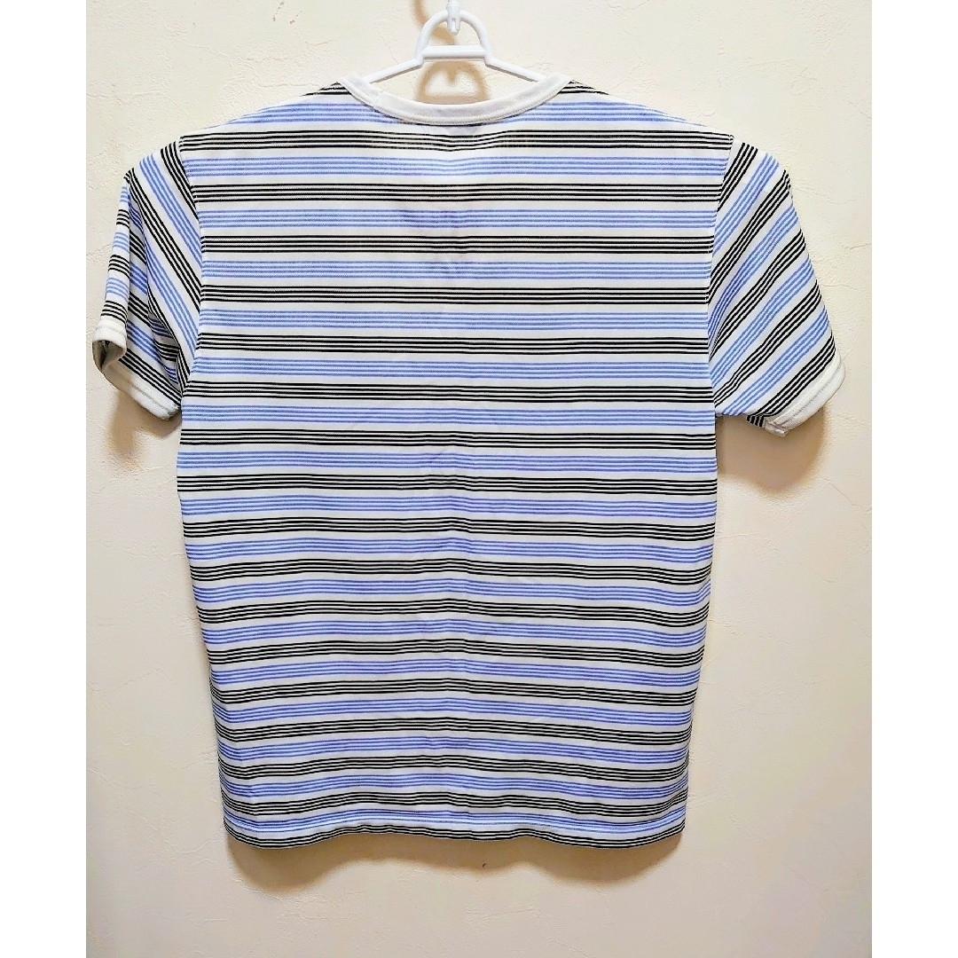 UNIQLO(ユニクロ)のユニクロ MEDIUM ポリエステル100％Tシャツ Sサイズ ボーダー柄 メンズのトップス(Tシャツ/カットソー(半袖/袖なし))の商品写真