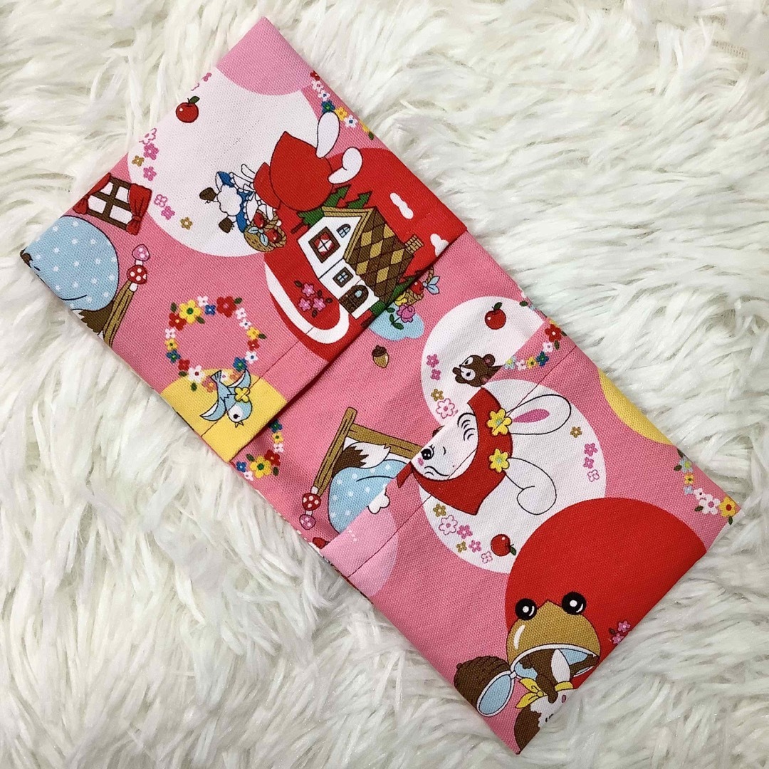サニタリーケース 昭和レトロ 赤ずきんちゃん バンビ ピンク 赤 S2220 ハンドメイドのファッション小物(ポーチ)の商品写真