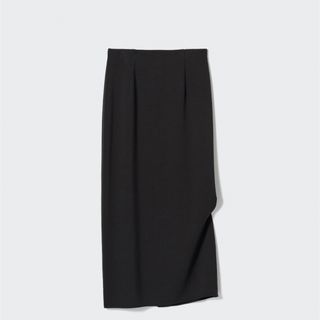 ユニクロ(UNIQLO)のストレッチダブルフェイスナロースカート（丈標準80～84cm）(ロングスカート)