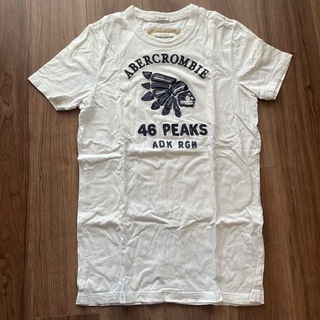 アバクロンビーアンドフィッチ(Abercrombie&Fitch)のアバクロのメンズTシャツです。白✨(Tシャツ/カットソー(半袖/袖なし))