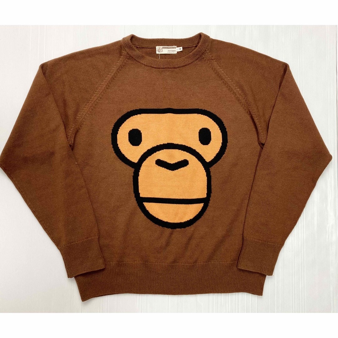 A BATHING APE(アベイシングエイプ)のA BATHING APE マイロ ニット セーター ブラウン M メンズのトップス(ニット/セーター)の商品写真