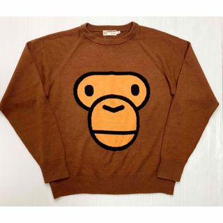 アベイシングエイプ(A BATHING APE)のA BATHING APE マイロ ニット セーター ブラウン M(ニット/セーター)