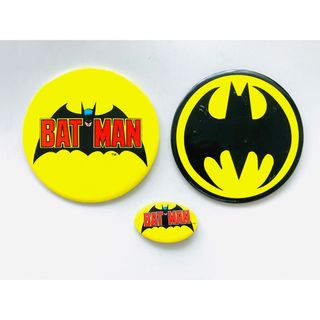 DC - DC『バットマン BATMAN』ビンテージ ビッグ&オーバル 缶バッジ3