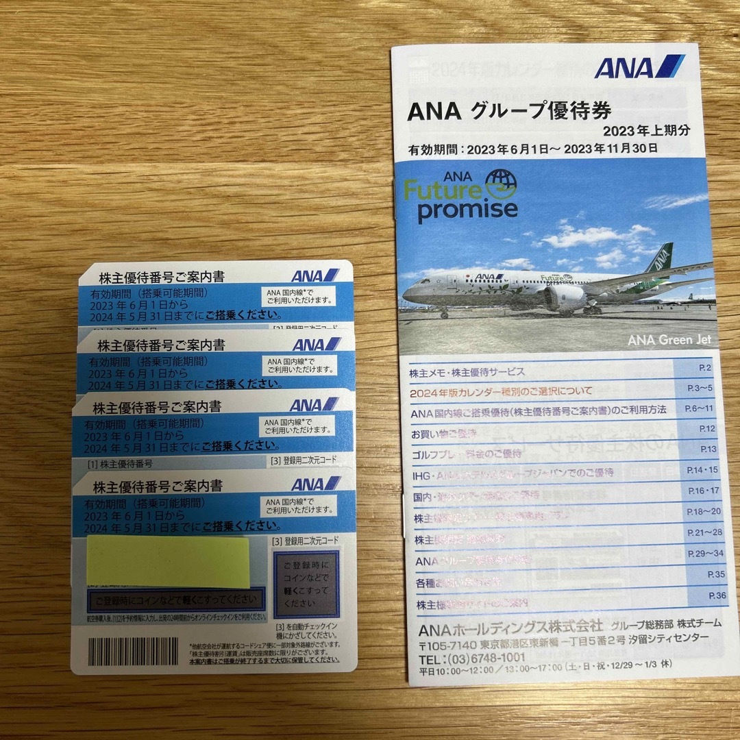 ANA株主優待×4枚旅行