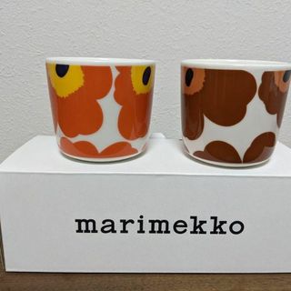 新品　マリメッコ　ロッキ　marimekko ラテマグ　ベージュ　2個