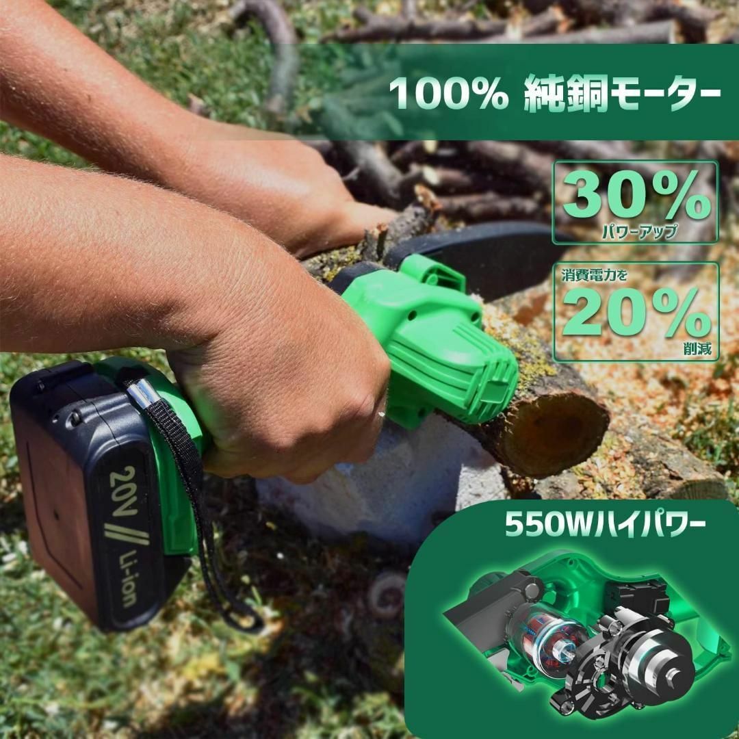 ミニチェーンソー 4インチコードレスミニチェーンソー 電動