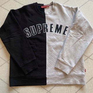 Supreme split crewneck sweatshirt M 新品
