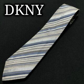 ダナキャランニューヨーク(DKNY)のDKNYダナキャラン レジメンタル グレー ネクタイ コットン A103-Z18(ネクタイ)