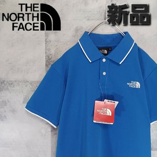 ザノースフェイス(THE NORTH FACE)の✨新品 タグ付き✨ THE NORTH FACE メンズ ポロシャツ ブルー S(ポロシャツ)