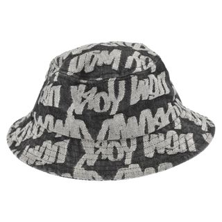 シュプリーム(Supreme)のSUPREME シュプリーム 22SS Fat Tip Jacquard Denim Crusher Hat ファットチップ ジャガード デニム クラッシャー ハット バケットハット 帽子 ブラック(ハット)