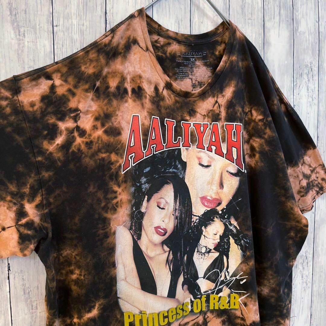 希少　AALIYAH Tシャツ　タイダイ柄RAP Tシャツ　サイズL