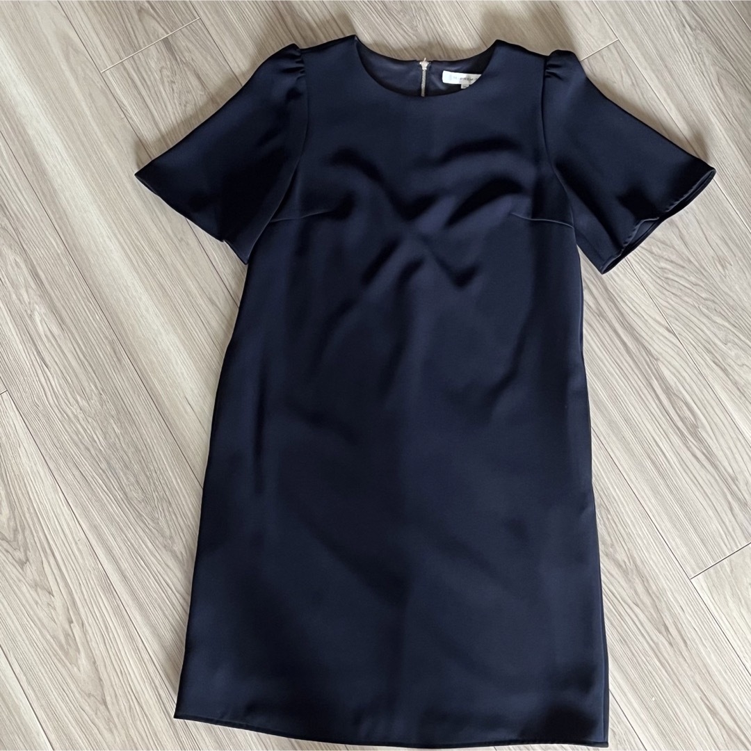 M-PREMIER ♡ 紺色半袖ワンピ ♡ 34P(低身長向け) - ひざ丈ワンピース