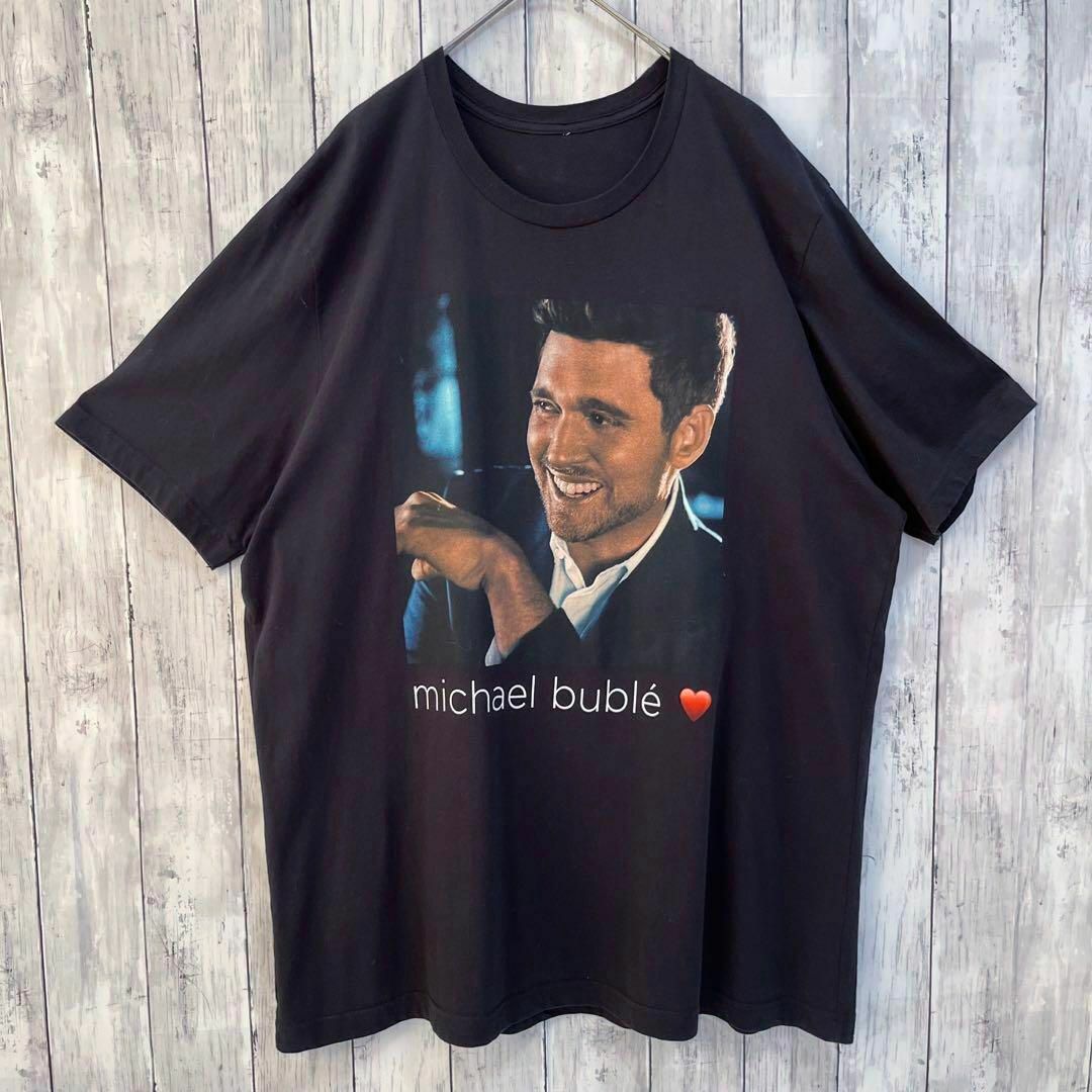 MUSIC TEE(ミュージックティー)のミュージックTシャツ古着　MICHAEL BUBLE ゆるだぼバックプリント　黒 メンズのトップス(Tシャツ/カットソー(半袖/袖なし))の商品写真
