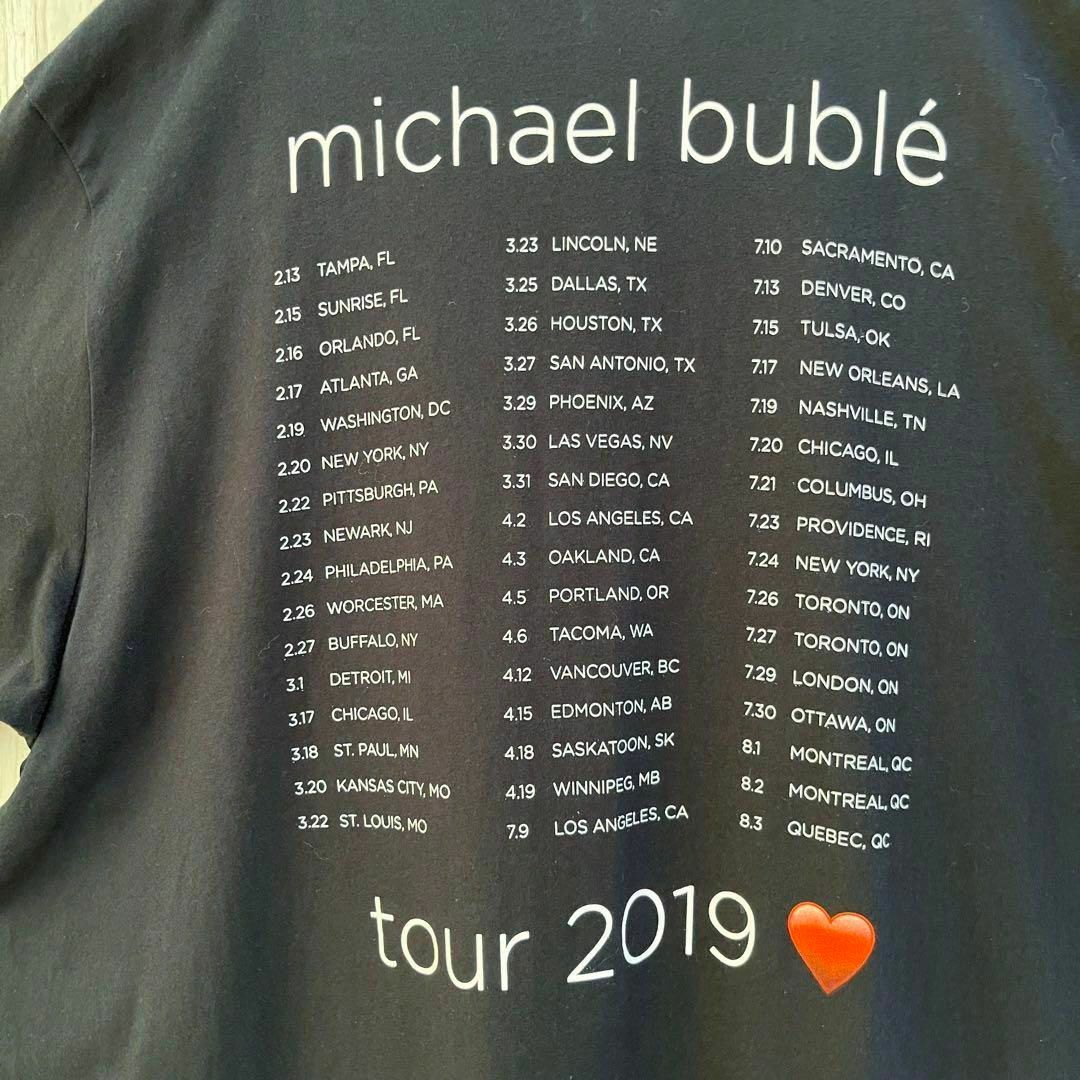 MUSIC TEE(ミュージックティー)のミュージックTシャツ古着　MICHAEL BUBLE ゆるだぼバックプリント　黒 メンズのトップス(Tシャツ/カットソー(半袖/袖なし))の商品写真