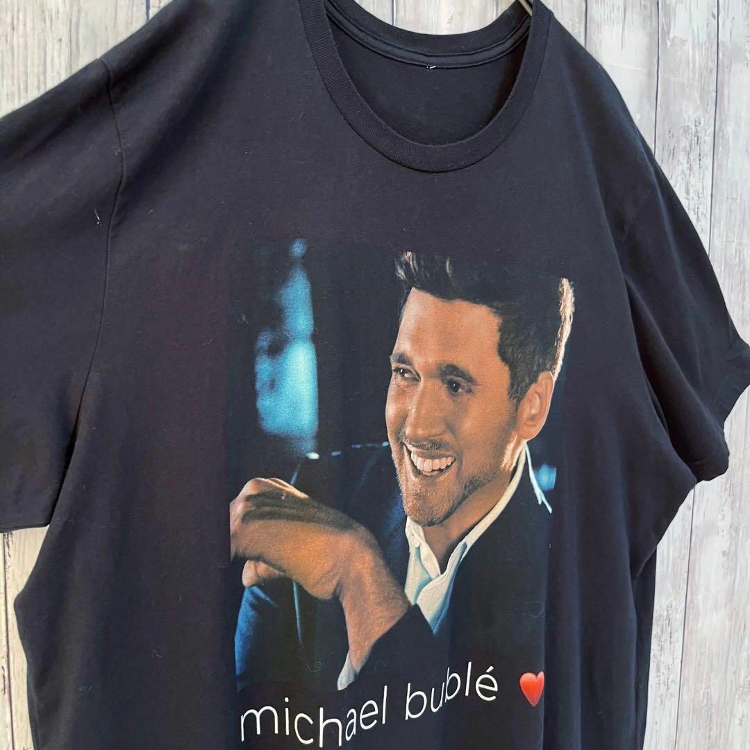 MUSIC TEE(ミュージックティー)のミュージックTシャツ古着　MICHAEL BUBLE ゆるだぼバックプリント　黒 メンズのトップス(Tシャツ/カットソー(半袖/袖なし))の商品写真