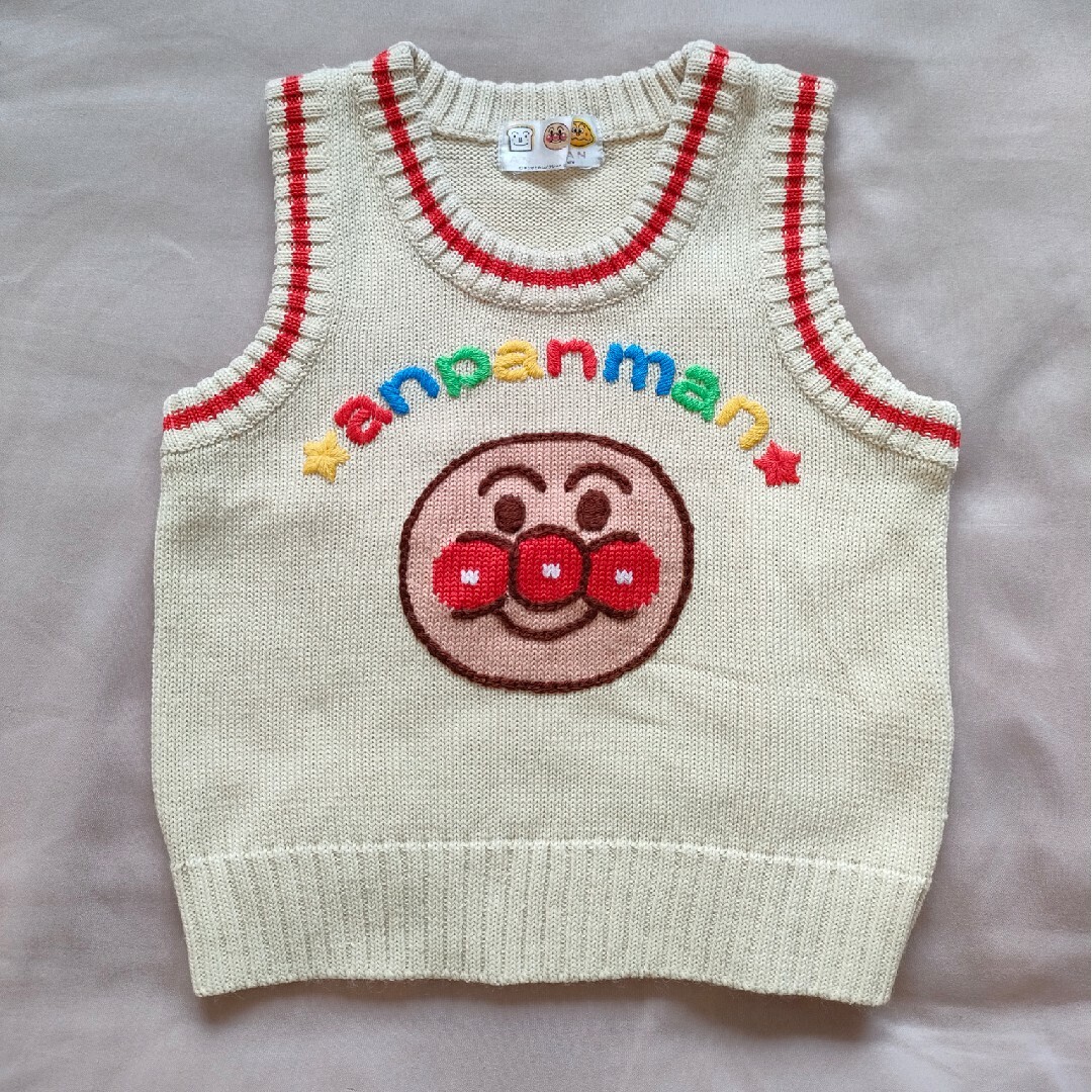 アンパンマン(アンパンマン)のアンパンマン　ニットベスト　90 キッズ/ベビー/マタニティのキッズ服男の子用(90cm~)(ニット)の商品写真