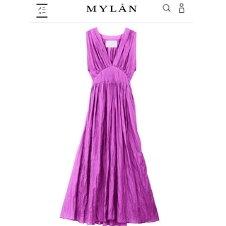 MYLAN マイラン Crinkle Maxi Dress パープル　ワンピース(ロングワンピース/マキシワンピース)