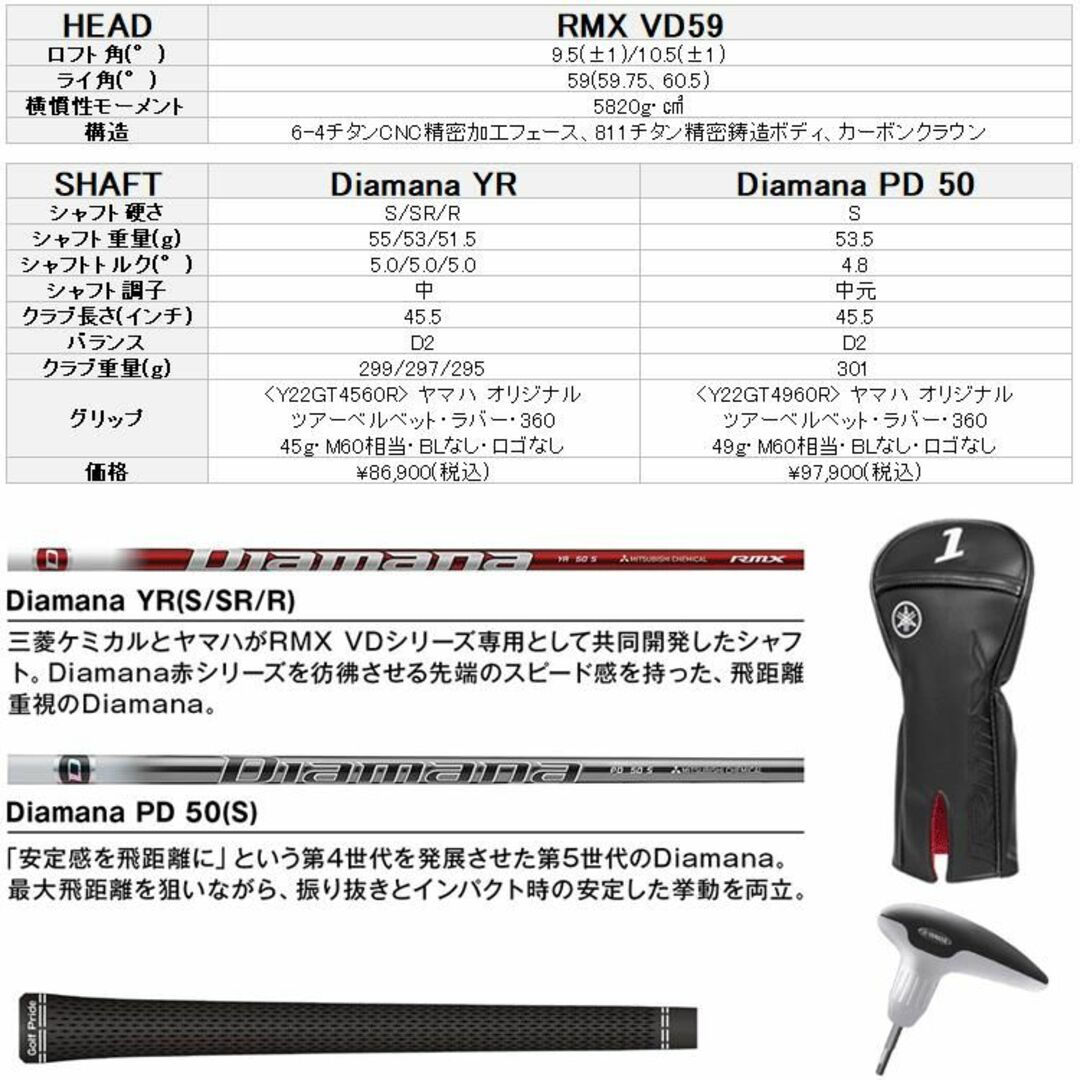 YAMAHA  Rmx 【ＳW】Diamana YR　【50　SR 】新品未使用