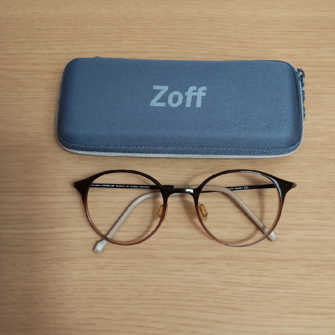 Zoff(ゾフ)のZoff　メガネフレームのみ　ケース付き レディースのファッション小物(サングラス/メガネ)の商品写真