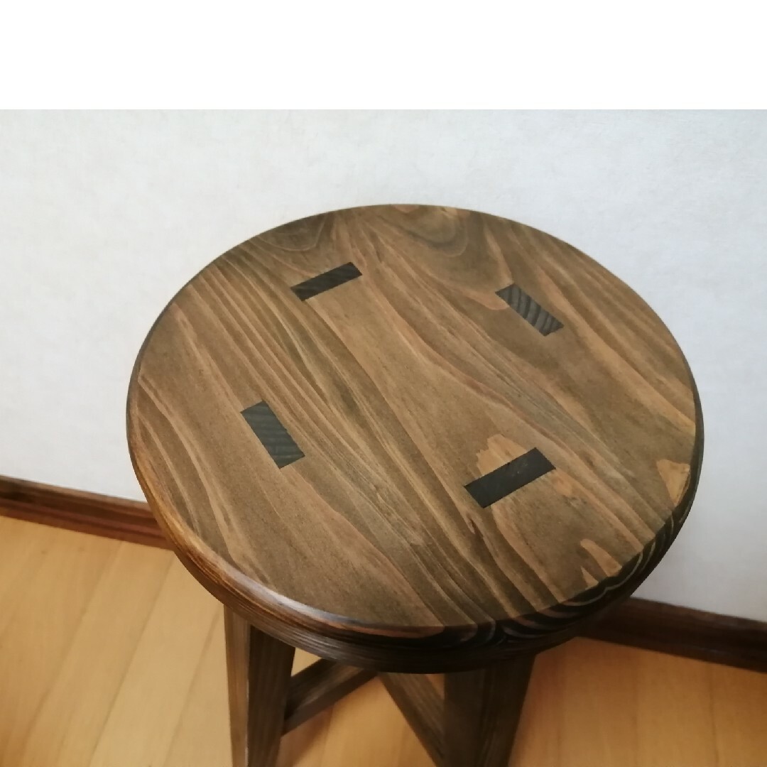 木製スツール　高さ40cm　丸椅子　stool　猫犬 3