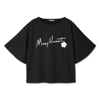 マリークワント(MARY QUANT)のマリークワント　フレア袖プルオーバー　黒(Tシャツ(半袖/袖なし))