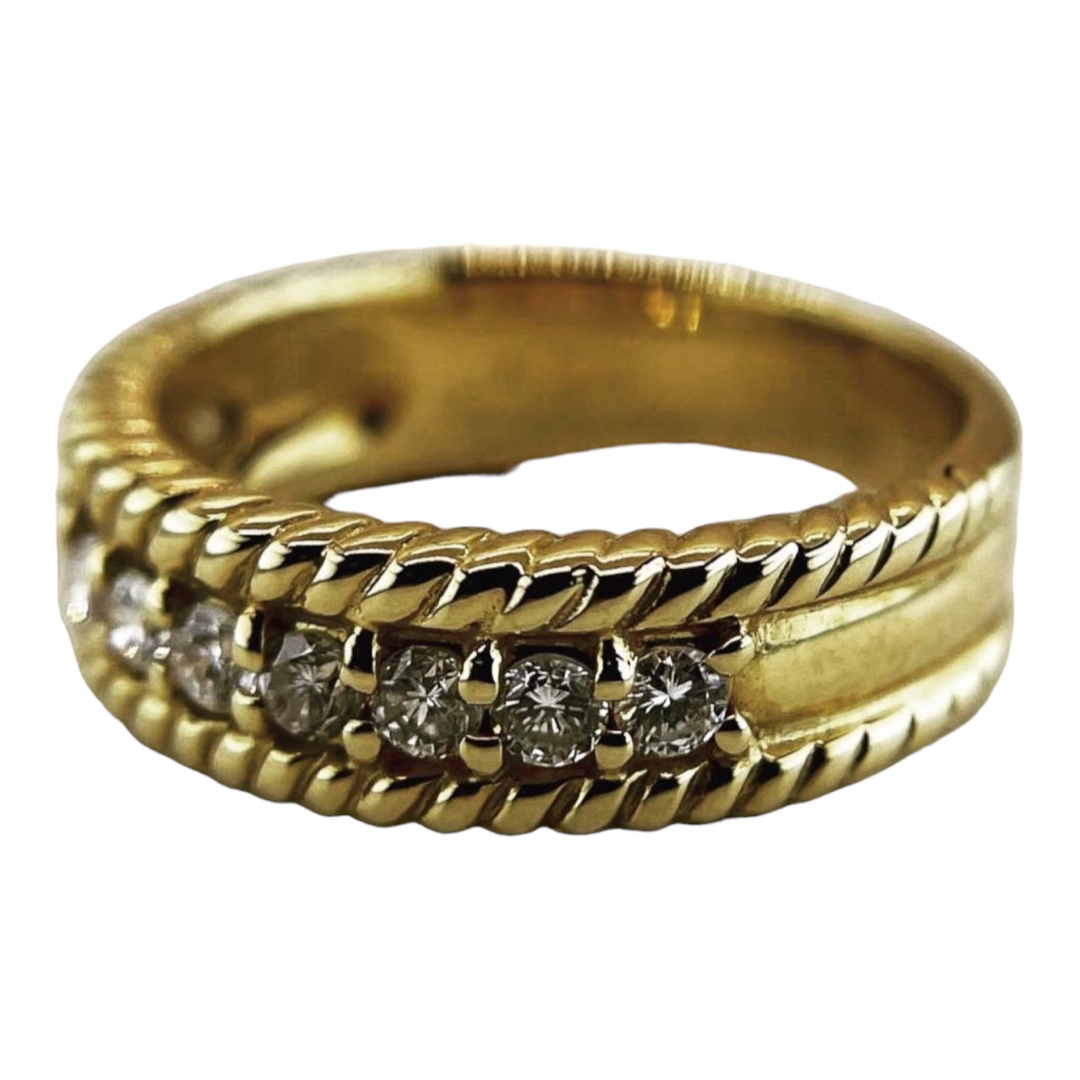 k18 ダイヤ　リング　天然ダイヤ　#12 メンズのアクセサリー(リング(指輪))の商品写真