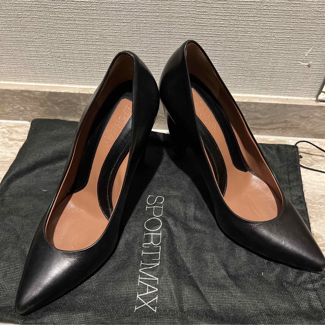 Max Mara マックスマーラ ゴートレザー コーンヒール パンプス　36