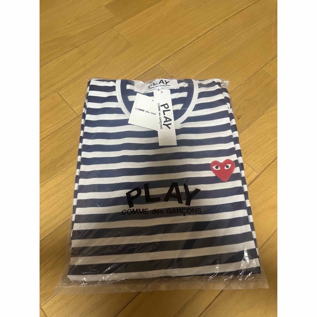 COMME des GARCONS(コムデギャルソン)のプレイコムデギャルソン ボーダーTシャツ (NAVY/WHITE)メンズ Ｌ メンズのトップス(Tシャツ/カットソー(七分/長袖))の商品写真