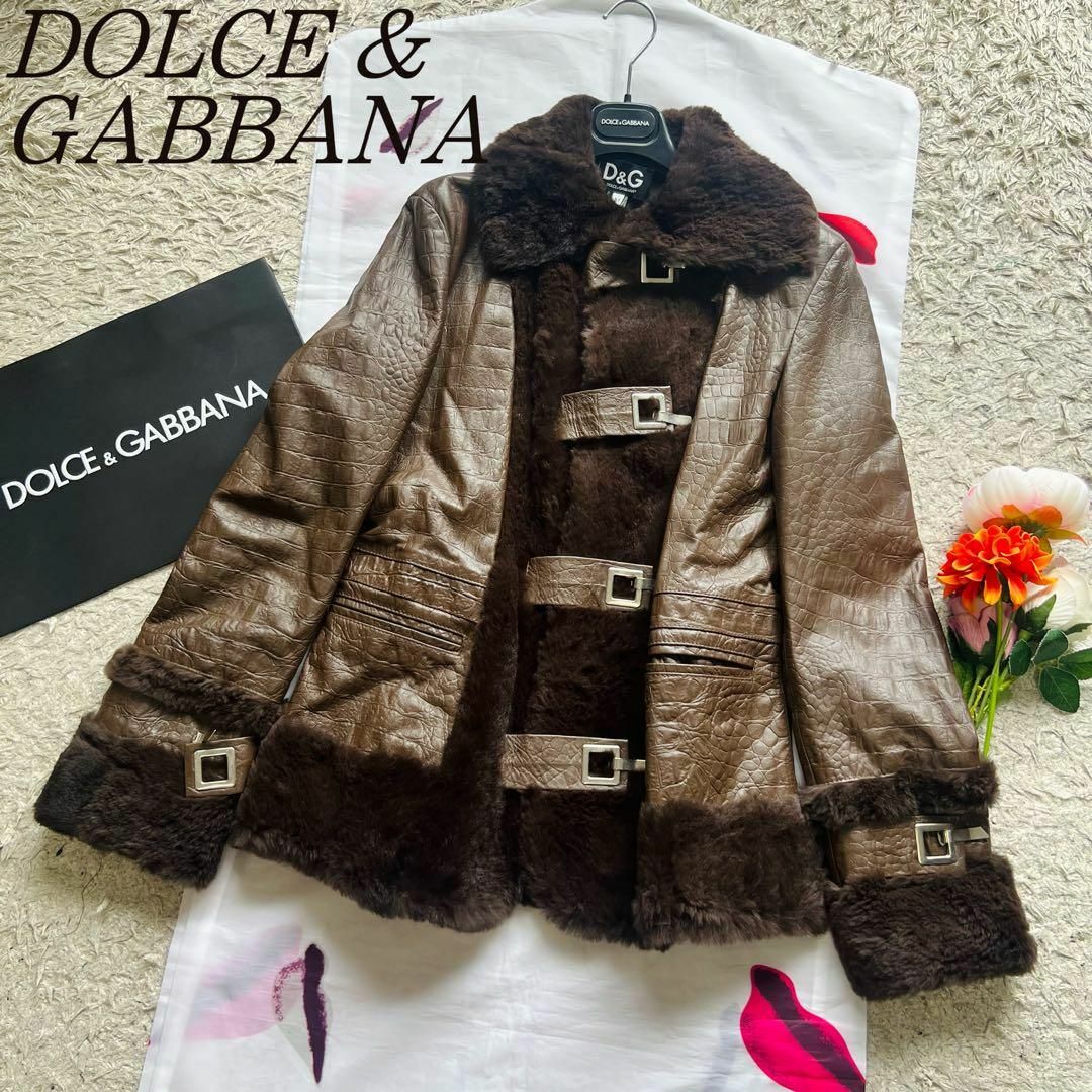 お値下げDOLCE\u0026GABBANAドルチェ\u0026ガッパーナ レザーコート ナポレオン