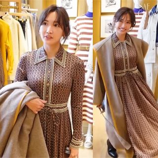 トリーバーチ(Tory Burch)のトリーバーチ Tory Burch ドレス  シルク ワンピース 紗栄子(ひざ丈ワンピース)