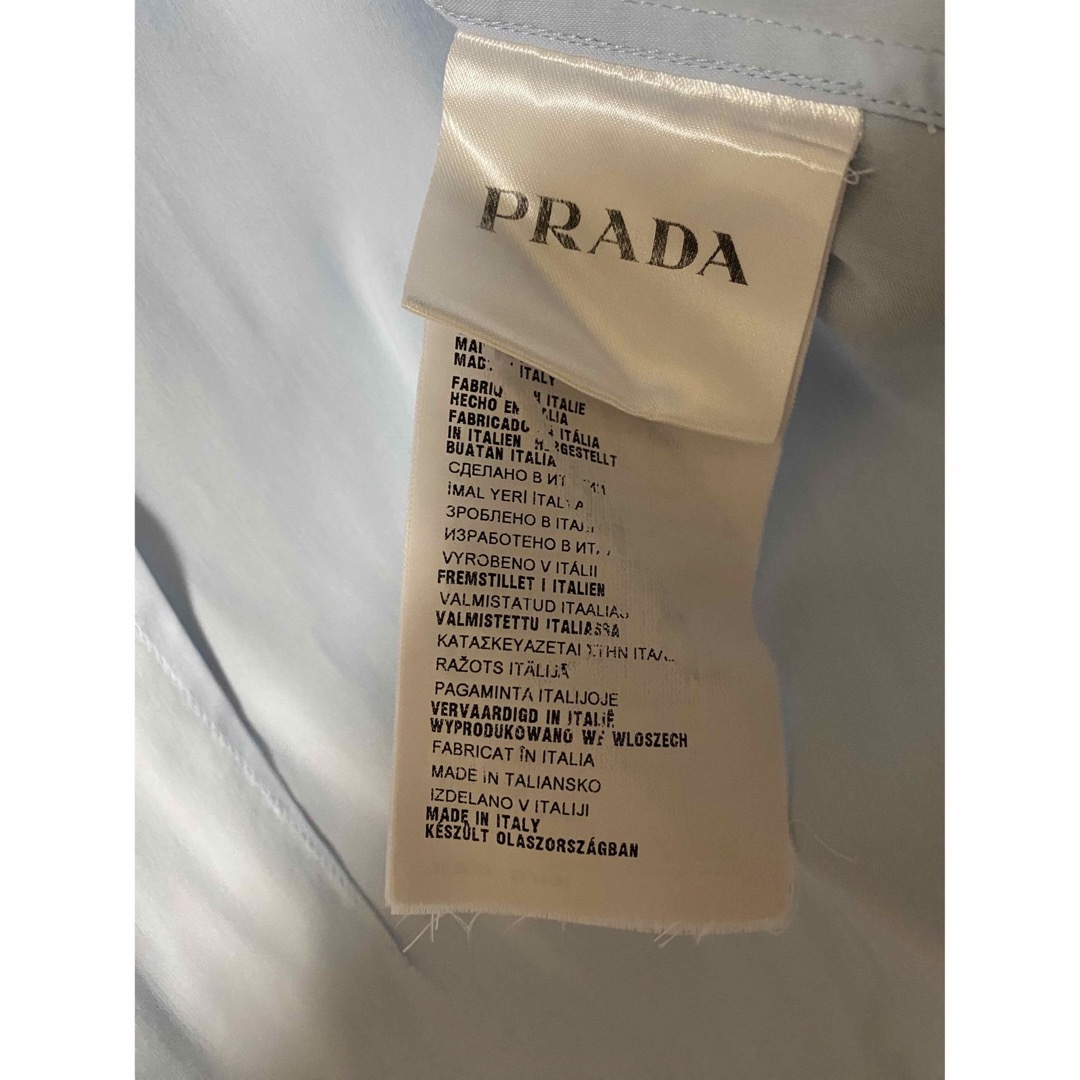 PRADA シャツ　ストレッチ　ライトブルー