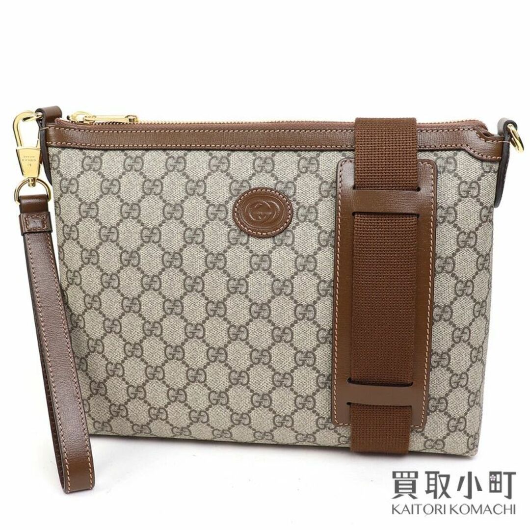 GUCCI - グッチ【GUCCI】インターロッキングG付き メッセンジャーバッグ