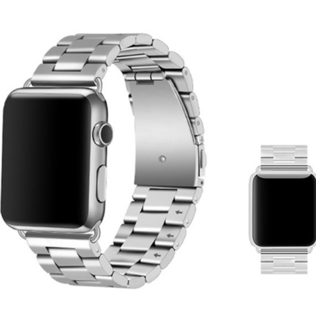 Apple Watch(アップルウォッチ)のApple Watch メタリック バンド 42/44/45mm シルバー メンズの時計(金属ベルト)の商品写真