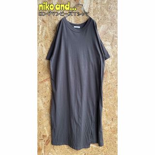 niko and... - niko and... ニコアンド 半袖 スラッシュスリットT