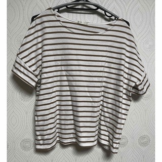 apres jour アプレジュール　ドロップショルダーボーダーTシャツ(Tシャツ(半袖/袖なし))